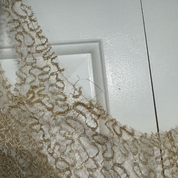 Valentino Silk Gold Lace Maxi Dress - Picture 4 of 10